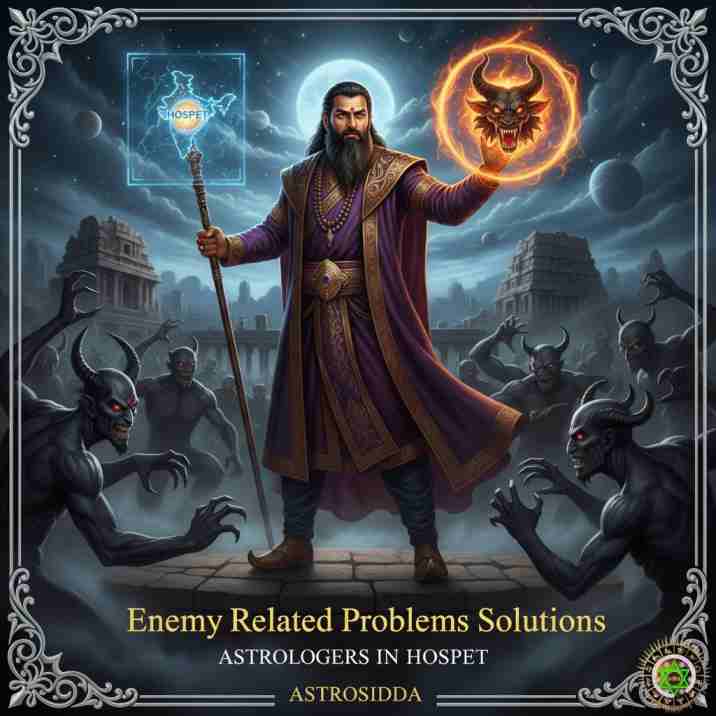 Vashikarana and Black Magic Astrologers in Hospete for Enemy Related Problems Solutions at Astrosidda
